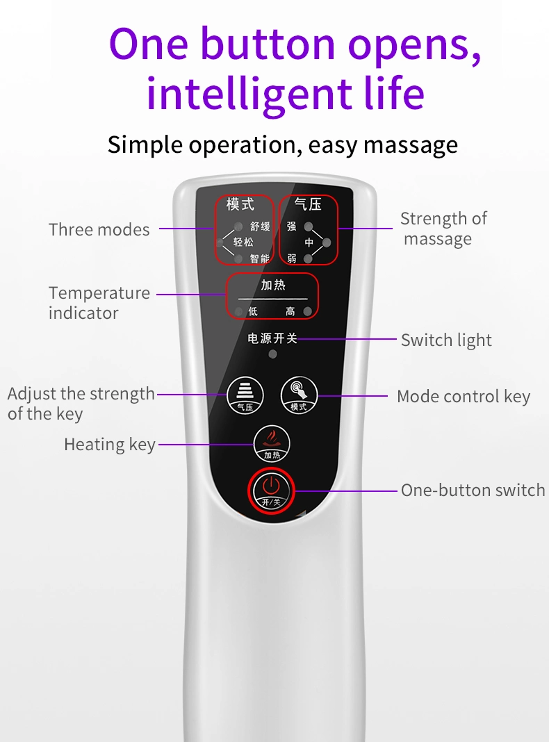 Pneumatic Vibration Finger Pressure Heating Calf Leg Foot Massager